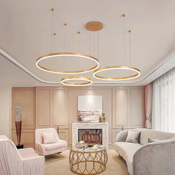 Modern Led Pendant Lights Gold Black Coffee Chandeliers for Bedroom Dining Room Living Room Hanging Lamp Luxury Home Decoration