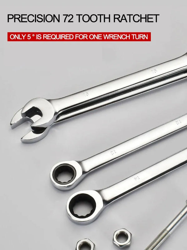 AIRAJ Universal Ratchet Wrench 72 Tooth Gear Ring Torque Socket Repair Hardware Tools Multifunctional Anti Slip Durable