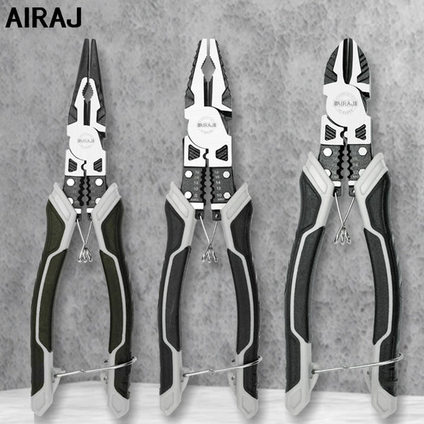 AIRAJ Multifunctional Universal Diagonal Pliers Hardware Wire Cutters Professional Electrician Anti Slip Durable Repair Tools