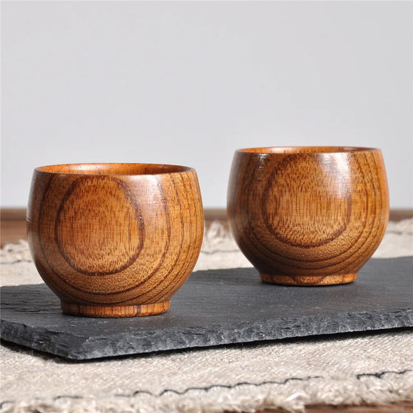 Free Shipping 1pc Wooden Cup Coffee Tea Beer Juice Milk Water Mug Handmade Natural Daily Necessities Housewear & Furnishings