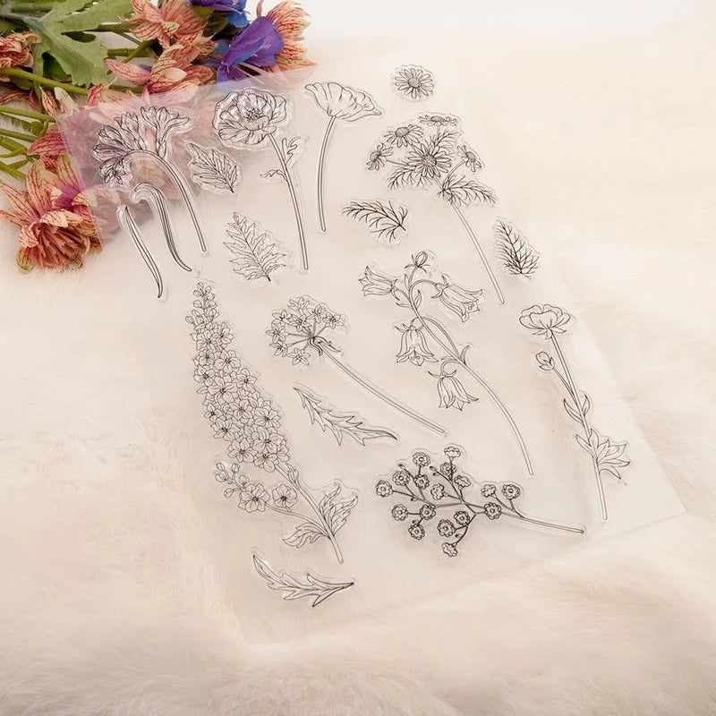 15x21 cm Flower Dandelion Clear Stamps DIY Scrapbooking Craft Supplies Rubber Silicon Seals Card Photo Album Hobby Ink Pad Stamp