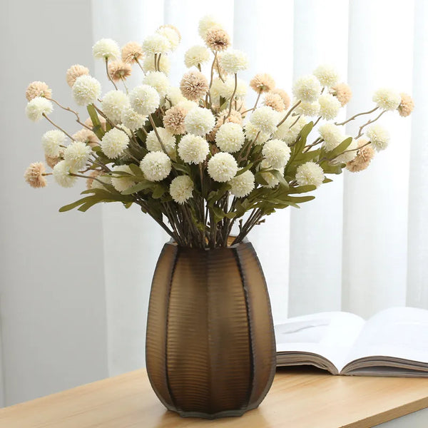 5 Heads Artificial Flower Dandelion Flower Ball DIY Home Wedding Decoration Bouquet Silk Fake Flowers  Valentines Day Decor