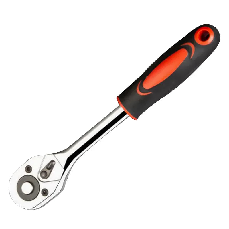 1/4  3/8 Inch Ratchet Wrench 24 Tooth Drive Ratchet Socket Wrench Tool Multi-funtion DIY Hand Tool Ratchet Handle Wrench