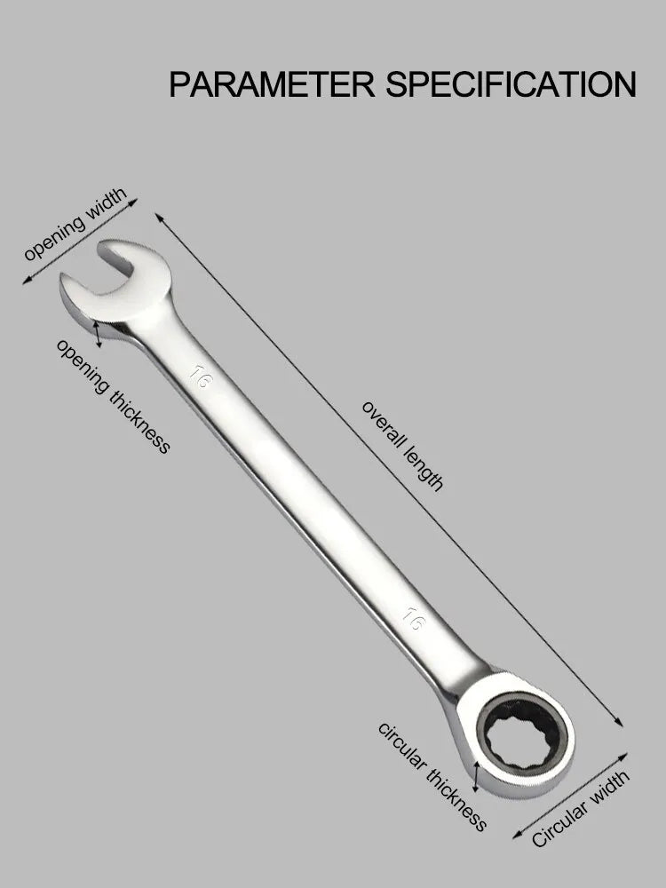 AIRAJ Universal Ratchet Wrench 72 Tooth Gear Ring Torque Socket Repair Hardware Tools Multifunctional Anti Slip Durable