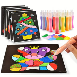 Sand Painting Children Colored Sand Boys And Girls Baby Handmade Diy Production,  Scraping Art Sand Painting Set Toys