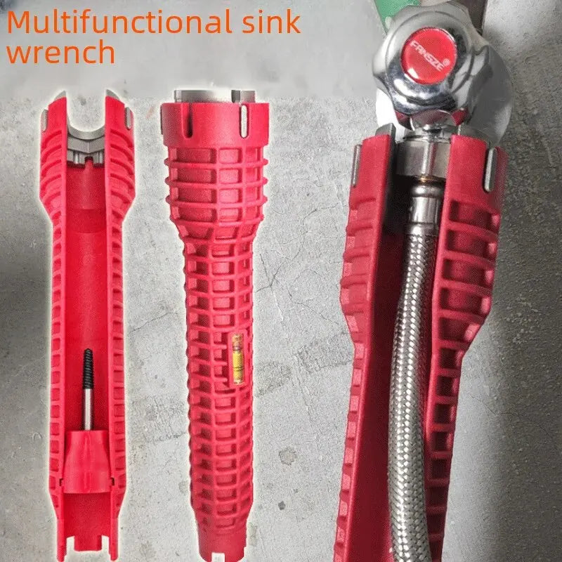 8-in-1 Multi-functional Sink Wrench Home Use Universal Tap Angle Valve Tool Bathroom Disassembly Installation