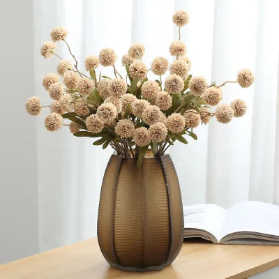 5 Heads Artificial Flower Dandelion Flower Ball DIY Home Wedding Decoration Bouquet Silk Fake Flowers  Valentines Day Decor