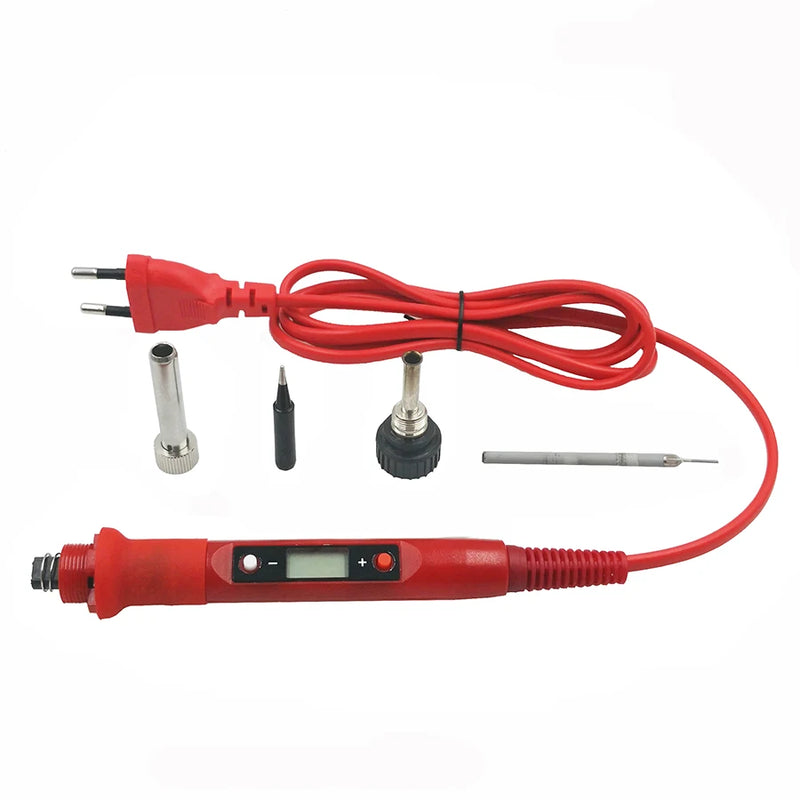 80W Digital Electric Soldering Iron Set Kit 220V 110V Temperature  Adjustable LCD Display Solder Welding Iron Tool Tips 60W/80W